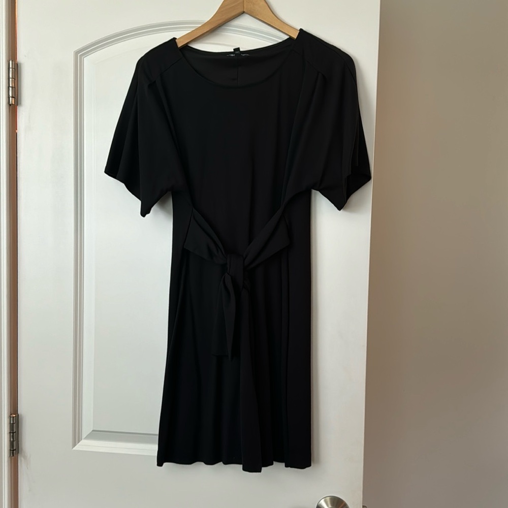 Express black dress with front tie